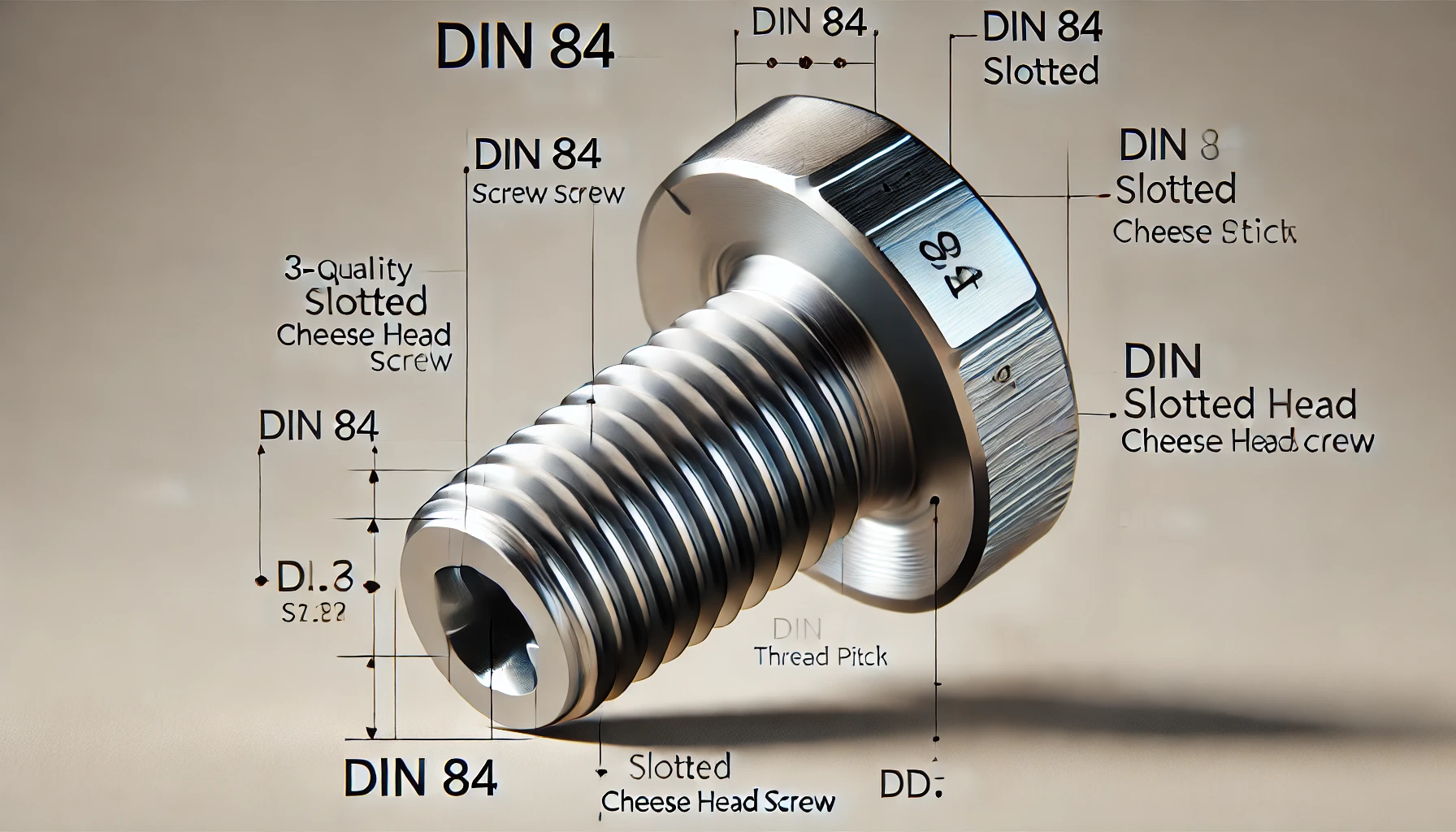 DIN 84: Slotted Cheese Head Screws